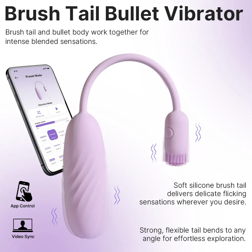 Svakom Plume Flexible Brush Tail Silicone Bullet Vibrator — 2 | Massage & wellness devices | discreet sex toys USA