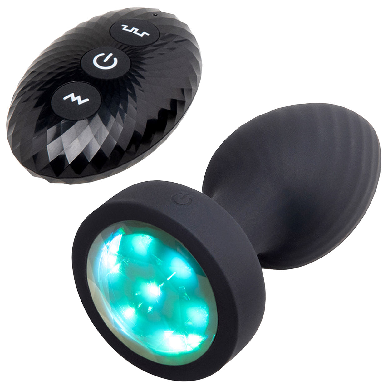 B-Vibe 3.5" Light-Up Vibrating & Rotating Silicone Butt Plug With Remote | Massage & wellness devices | discreet sex toys USA