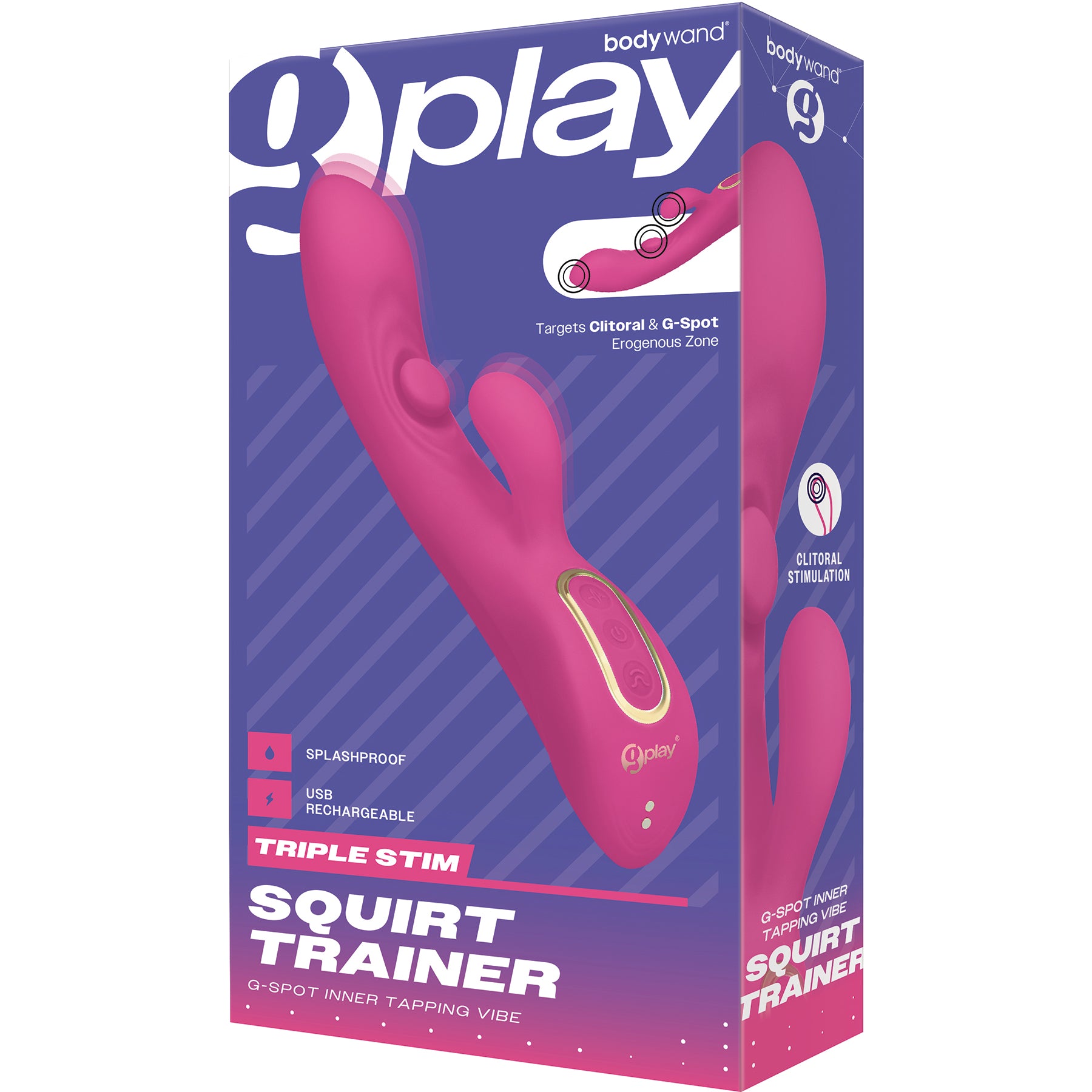Bodywand G-Play Triple Stim Squirt Trainer Vibe With G-Spot Inner Tapping — 2 | Massage & wellness devices | discreet sex toys USA