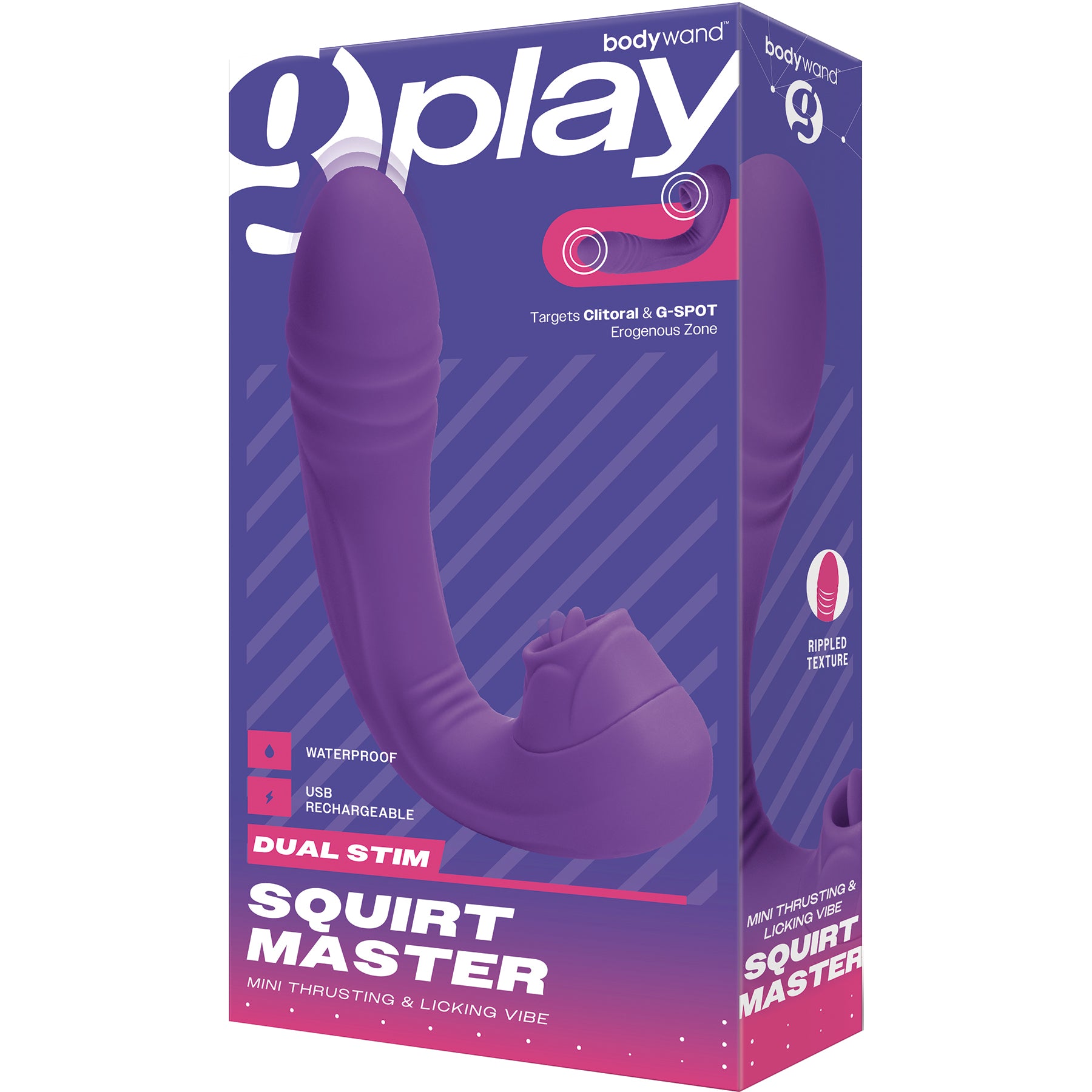 Bodywand G-Play Squirt Master Mini Thrusting & Licking Vibrator — 2 | Massage & wellness devices | discreet sex toys USA
