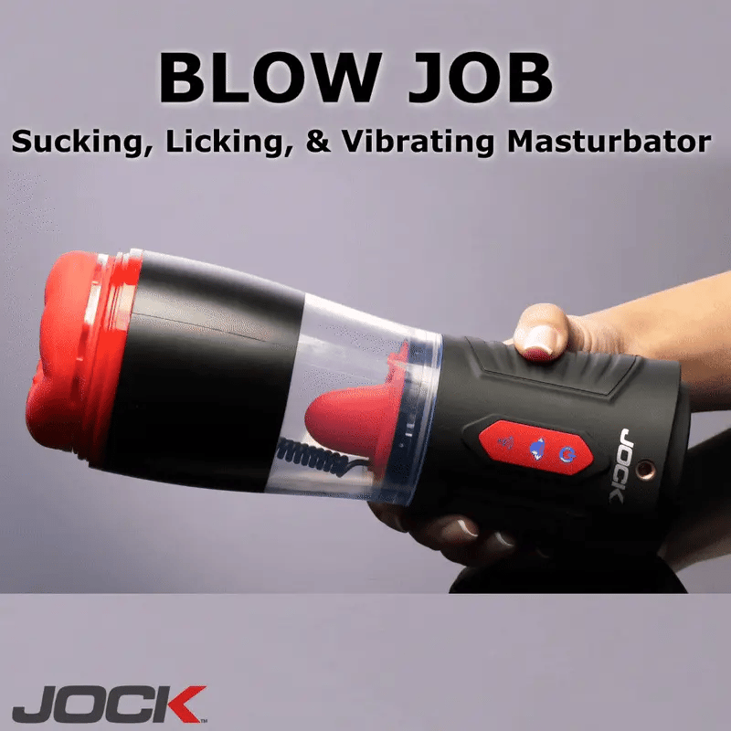 Jock Blow Job Sucking Licking & Vibrating Penis Masturbator — 2 | Men’s care devices | discreet sex toys USA