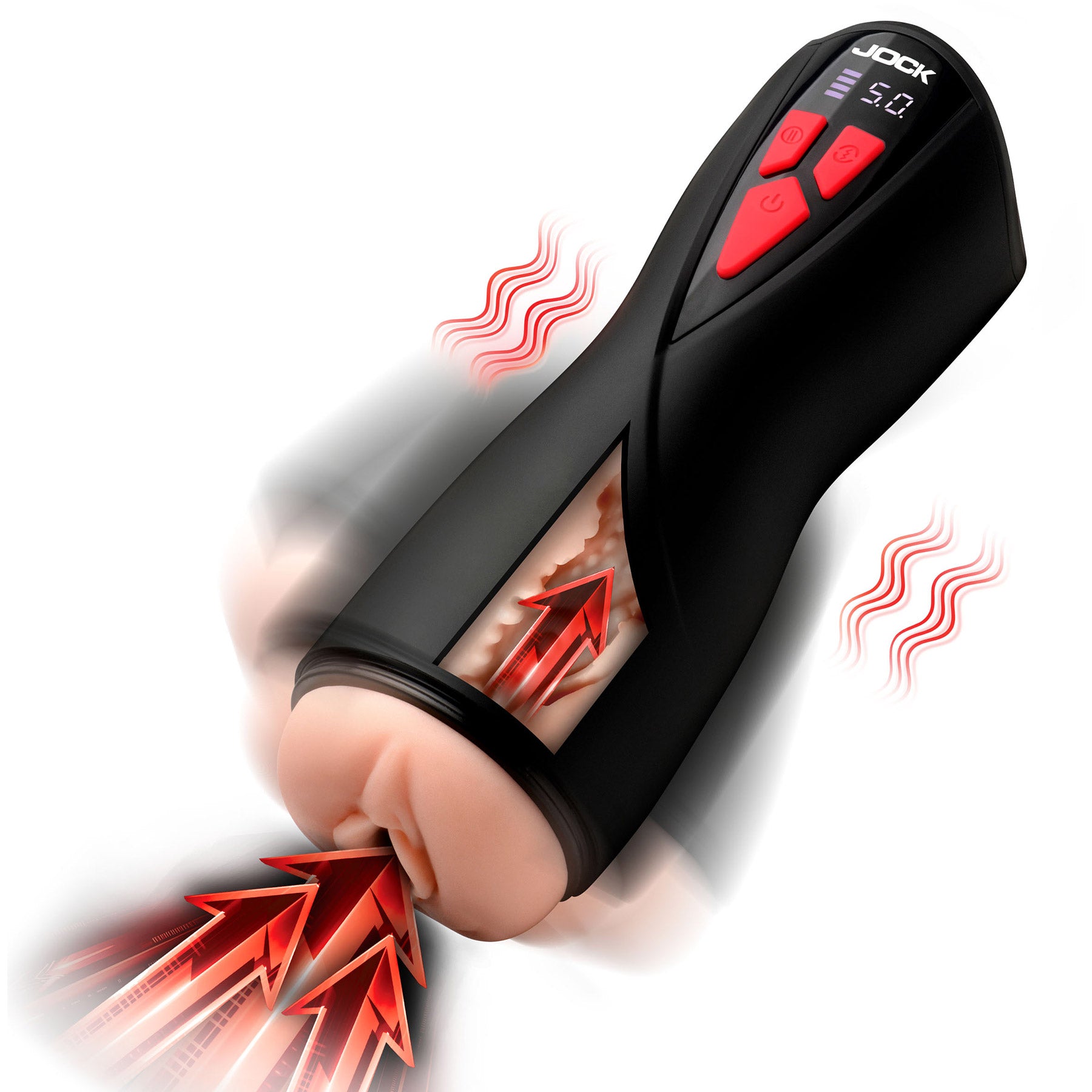 Jock Banger Sucking & Vibrating Pussy Rechargeable Penis Masturbator — 3 | Men’s care devices | discreet sex toys USA
