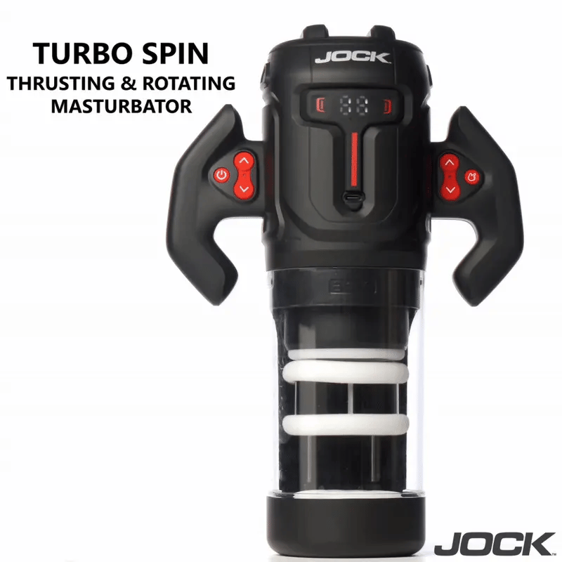 Jock Turbo Spin Thrusting & Rotating Rechargeable Penis Masturbator — 2 | Men’s care devices | discreet sex toys USA