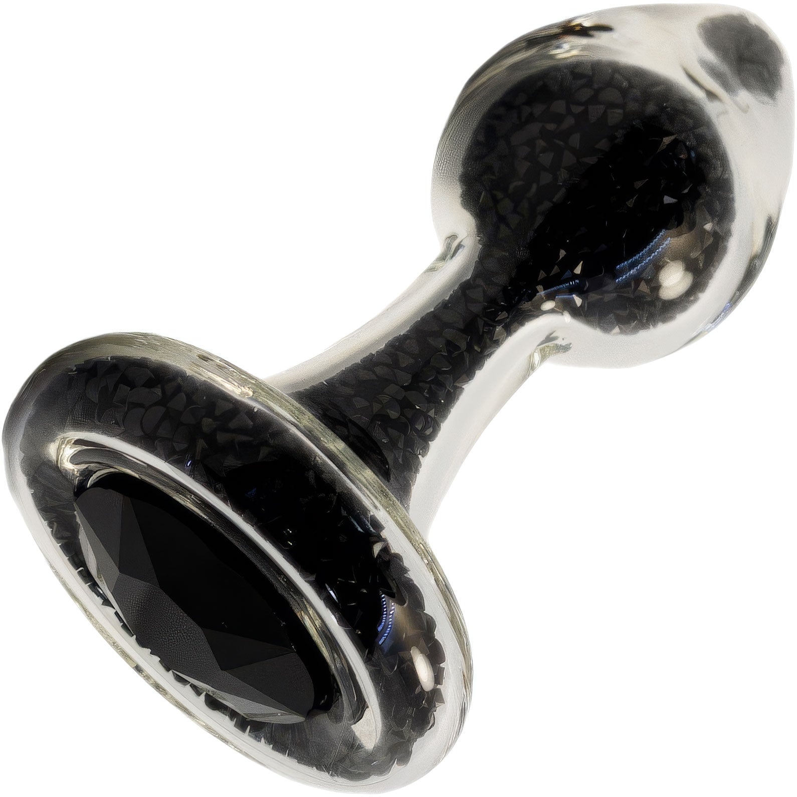 Sparkle Glass Butt Plug With Crystal Base By Crystal Delights — 3 | Premium couples toys | discreet sex toys USA