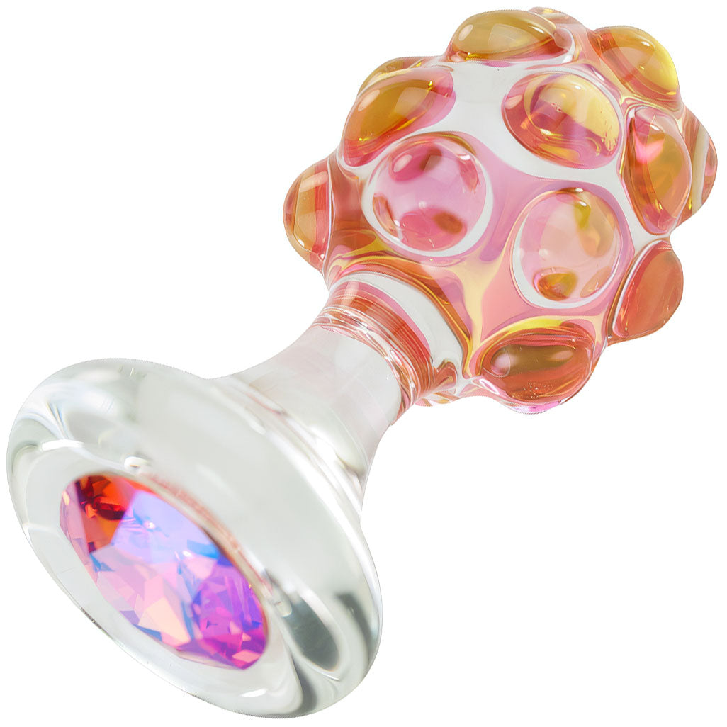Pineapple Delight Glass Butt Plug By Crystal Delights | Premium couples toys | discreet sex toys USA