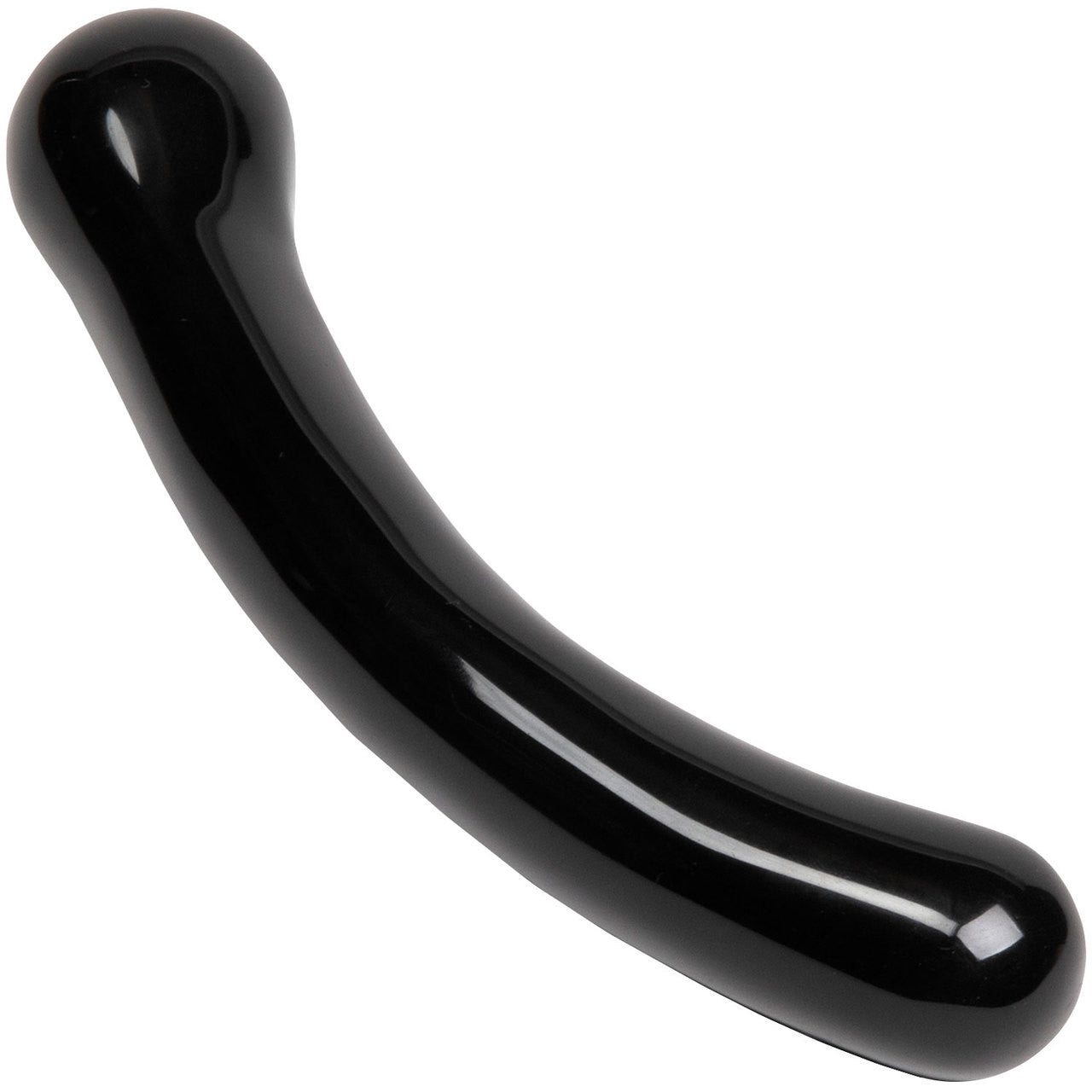 The Xaga Curve Black Obsidian Crystal Dildo By Chakrubs | For her — realistic designs | discreet sex toys USA