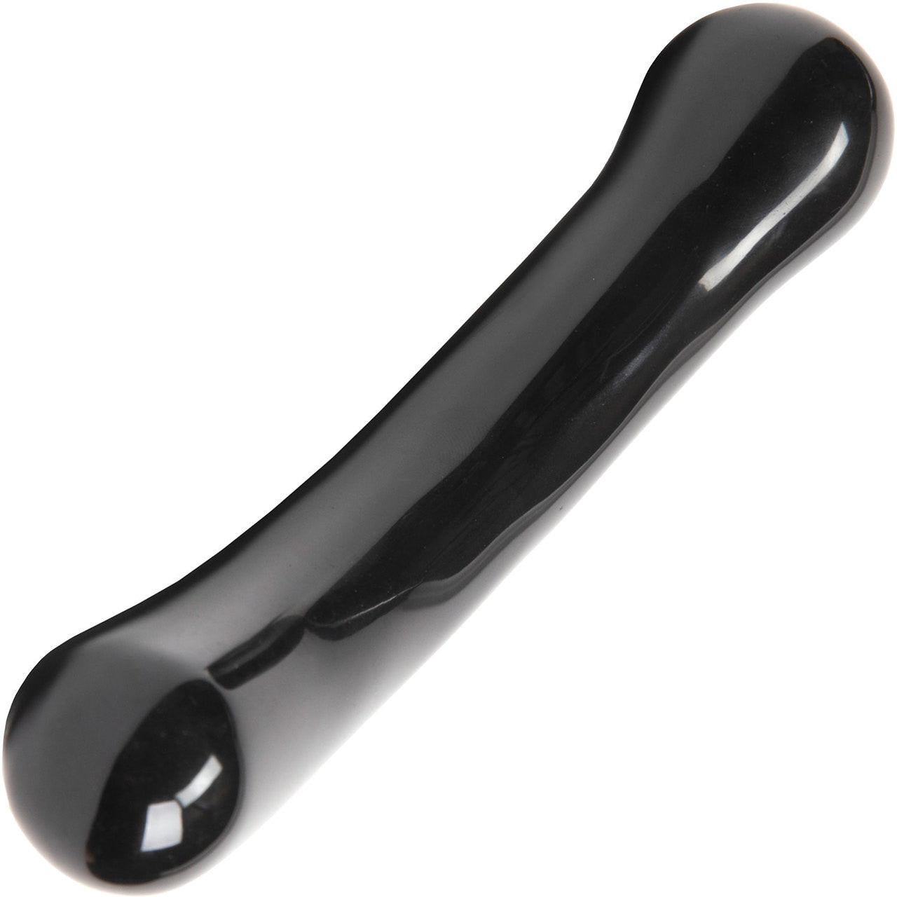 The Xaga Curve Black Obsidian Crystal Dildo By Chakrubs — 2 | For her — realistic designs | discreet sex toys USA