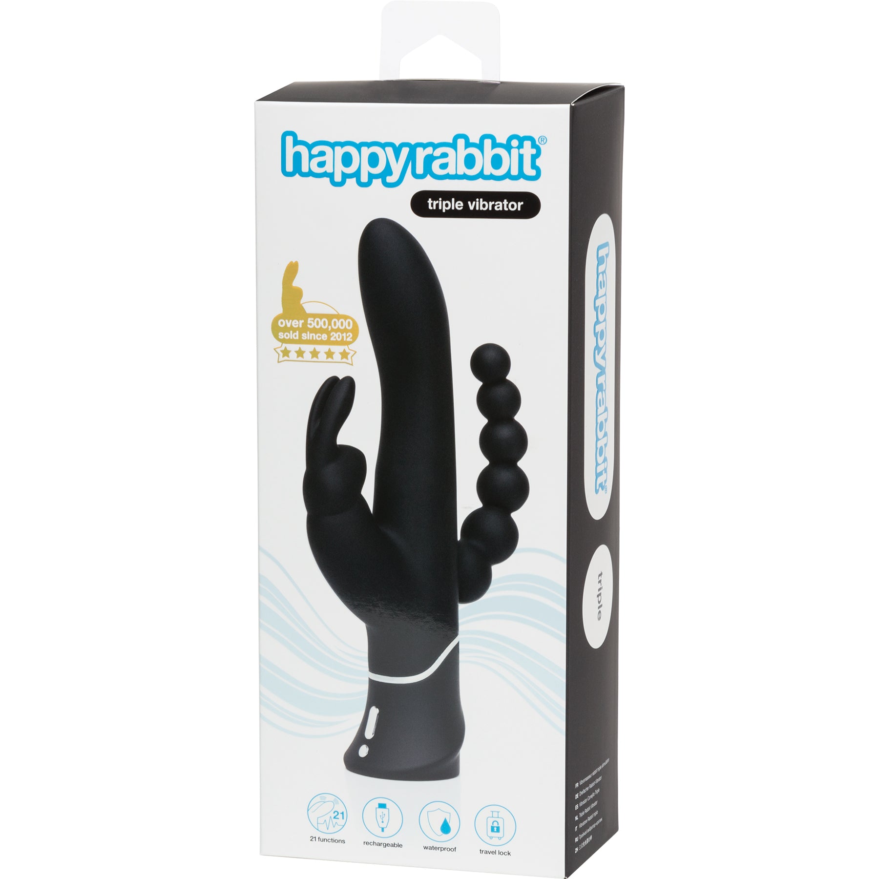 Happy Rabbit Triple Curve Rechargeable Silicone Rabbit Vibrator — 2 | Massage & wellness devices | discreet sex toys USA