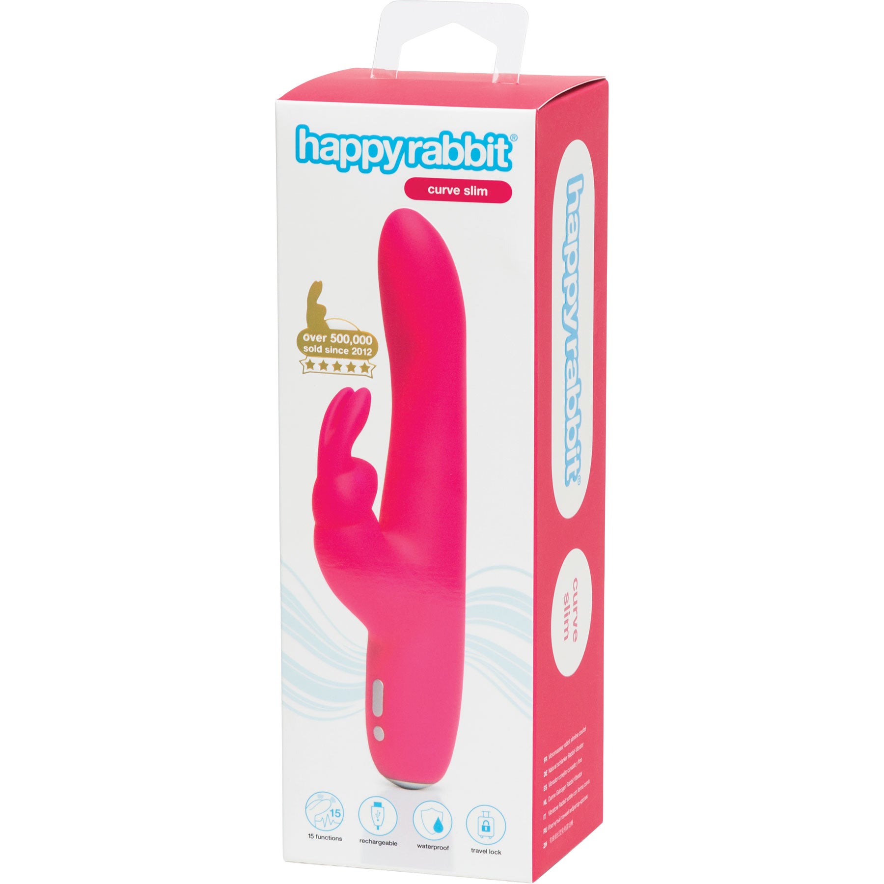 Happy Rabbit Slimline Curve Rechargeable Silicone Rabbit Vibrator — 2 | Massage & wellness devices | discreet sex toys USA