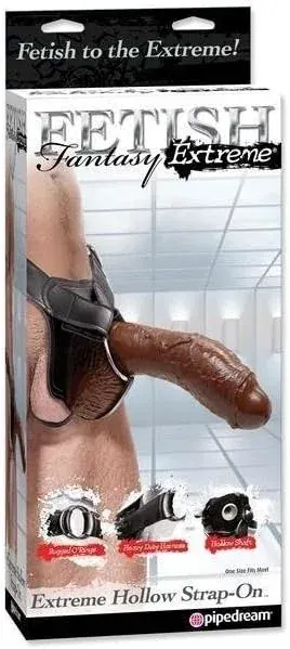 Piece with Harness 27×7 cm Brown Dark | Premium couples toys | discreet sex toys USA