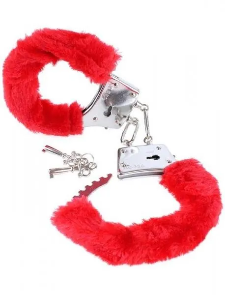 Cuffs Fur Red Soft | Elegant accessories | discreet sex toys USA