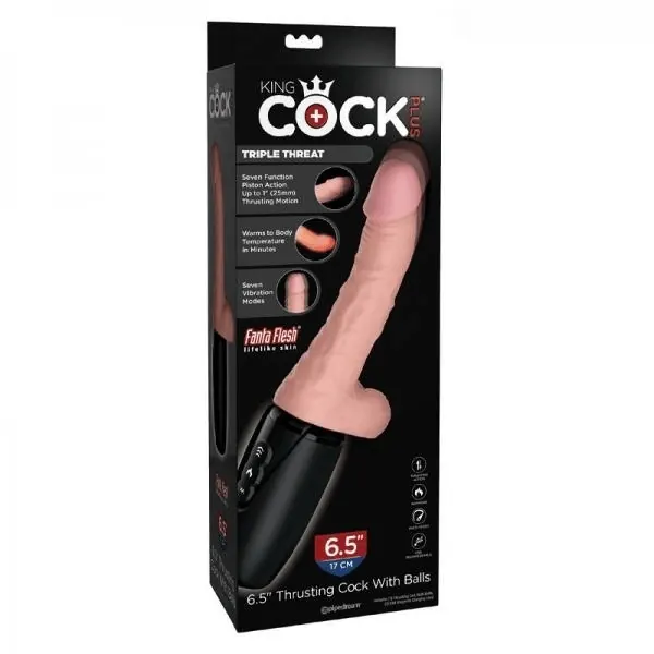 King Cock Plus vibrating 6.5" | Premium couples toys | discreet sex toys USA